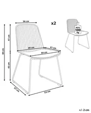Set di 2 sedie da pranzo PENSACOLA Metallo Nero_907484