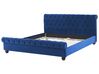 Velvet EU King Size Waterbed Blue AVALLON  _846874