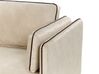 3-Sitzer Ecksofa Samtstoff beige rechtsseitig ALTAN_878507