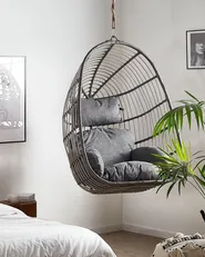 Hanging Chair CASOLI PE Rattan Grey_765015