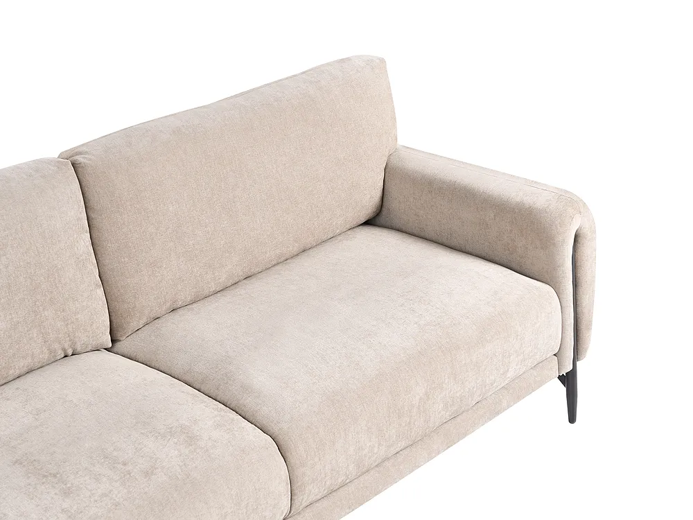 Sofa 3-Sitzer SKARO Chenillegewebe Beige_1156626