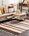 Cotton Area Rug 160 x 230 cm Brown and Beige HISARLI_836823
