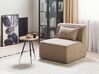 Module fauteuil en velours côtelé taupe pour canapé LEMVIG_876024