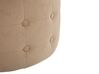 Pouf poggiapiedi ottomano in tessuto beige sabbia TAMPA_816586