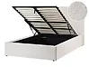 Ottoman Bed VION Boucle Off-White 120 x 200 cm (EU Small Double)