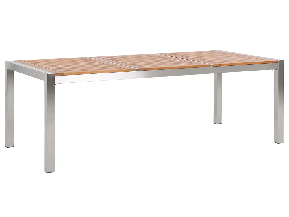 Garden Dining Set 8 Seater GROSSETO Eucalyptus Wood Brown/ Grey_768505