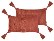 Set van 2 sierkussens VALVARIA 30 x 50 cm Katoen Rood chevron patroon_940190