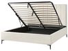 Boucle EU Super King Size Ottoman Bed Off-White SEZANNE_939801