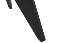 Stół ogrodowy OLMETTO 83 cm 110 cm Szkło Czarny_842908