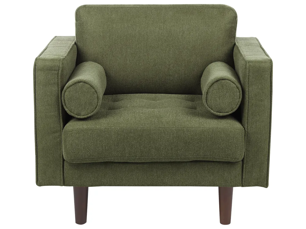 Living Room Set 6 Seater NURMO Fabric Dark Green_896056