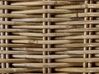 Gartenliege Rattan naturfarben Auflage taupe PALESE_928124