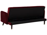 Sofa Bed 3 Seater SENJA Velvet Dark Red_707356