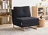 Single Sofa Bed JERSLEV Fabric Black