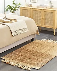 Teppich KARKIN Beige 80 x 150 cm Jute_1182442