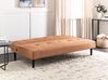 Fabric Sofa Bed Golden Brown VISBY_919131