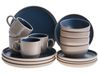 Tafelservice 16-teilig NUTMEG Steinzeug Beige / Blau