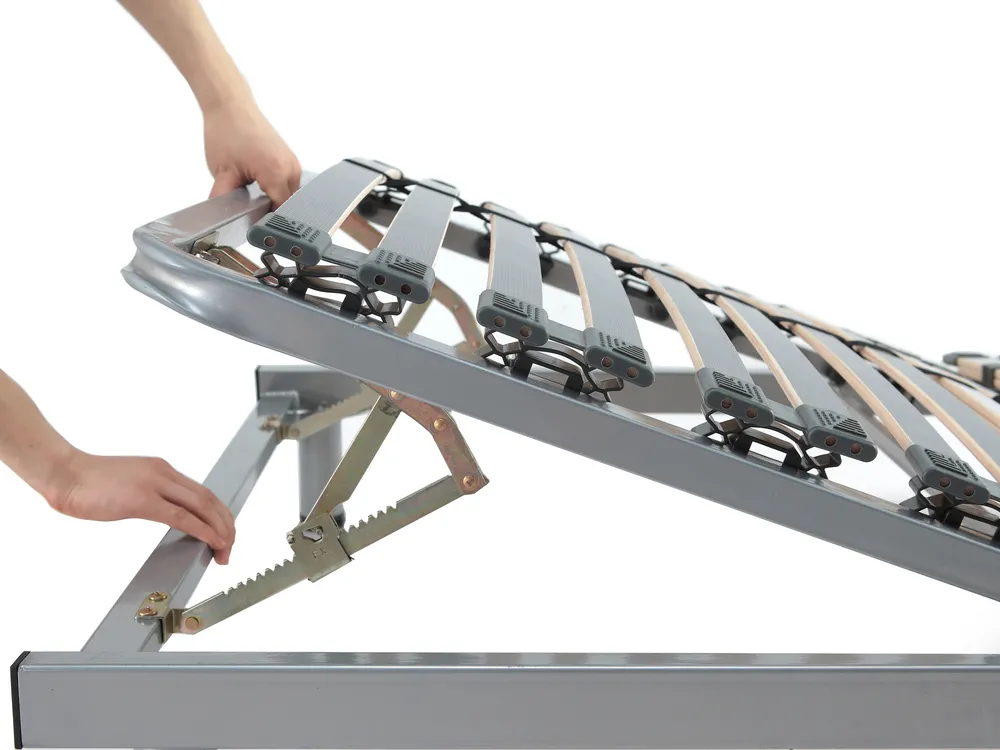 Manually Adjustable Bed Frame RESPITE 90 x 200 cm (EU Single) Silver_258319