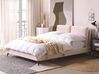 Sametová postel 140 x 200 cm růžová MELLE_829941