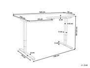 Electric Adjustable Corner Desk DESTINES 160 cm 109 cm Black Left Hand_927791