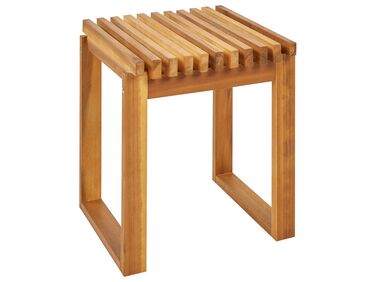 Table basse de jardin 40 x 40 cm en bois d'acacia clair BELLANO