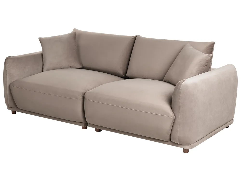 Sofa 3 Seater JUBEK Velvet Taupe_1077852