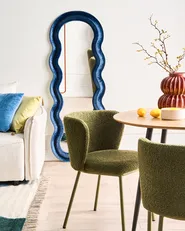 Wall Mirror LACS 57 cm 160 cm Velvet Blue_1008527