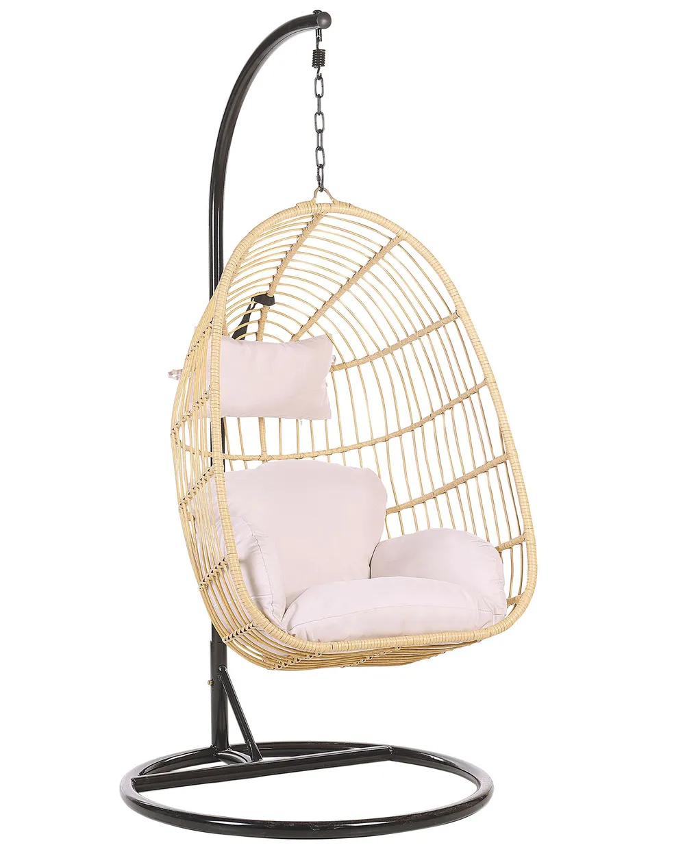 Poltrona Sospesa Con Cuscini Altezza Completa 135 Cm Altalena Relax Poltrona Appendibile Per Interno Esterno Nero 88243367