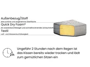 Lounge Set mit Tisch 5-Sitzer ROVIGO Grau_958183