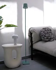 Wireless LED Floor Lamp GAVARRESA with Dimmer Metal Green_1001564