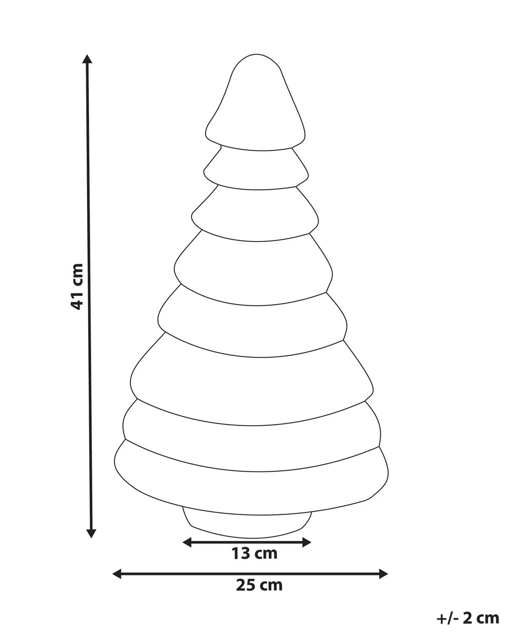 Christmas Decoration LED ANDAN 41 cm Christmas Tree Green_1031838