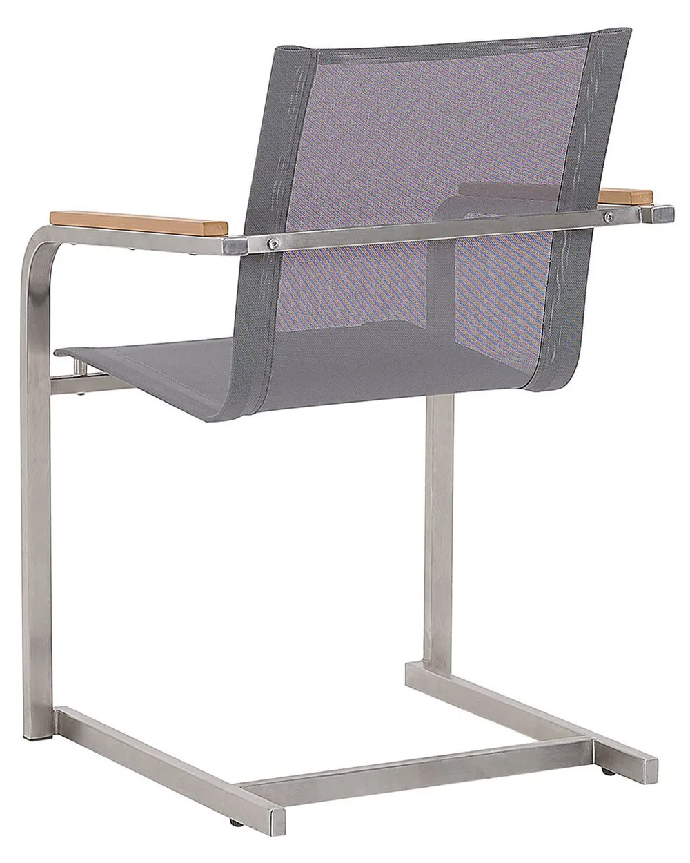 Set of 6 Garden Chairs COSOLETO Stainless Steel Grey_776954