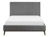 Sametová postel šedá 140 x 200 cm BAYONNE_770899