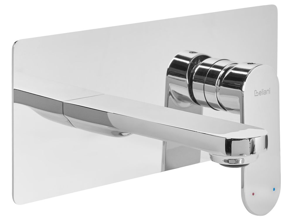 Wandmontierte Waschtischarmatur CHUNGARA Messing Silber