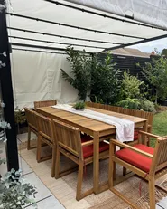 Gazebo LED PARGA 310 cm 310 cm Metallo Beige_1031039