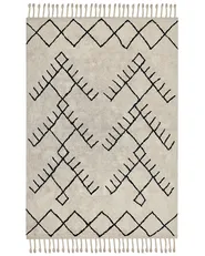 Tappeto ERLER Beige chiaro 160 x 230 cm Cotone_840020