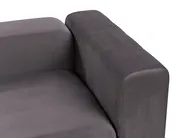 Sofa modułowa dla 3 osób FALSTERBO z otomaną Welur Beżowoszary_919358