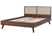 Bed Rattan MONPAZIER 180 x 200 cm (EU Super King) Dark Brown_908337