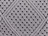 Conjunto de 2 almofadas em macramé de algodão cinzento 45 x 45 cm BESHAM_904606