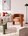 Armchair BUREA Chenille Orange