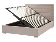 Ottoman Bed ROUEN Velvet Taupe 140 x 200 cm (EU Double)_843828