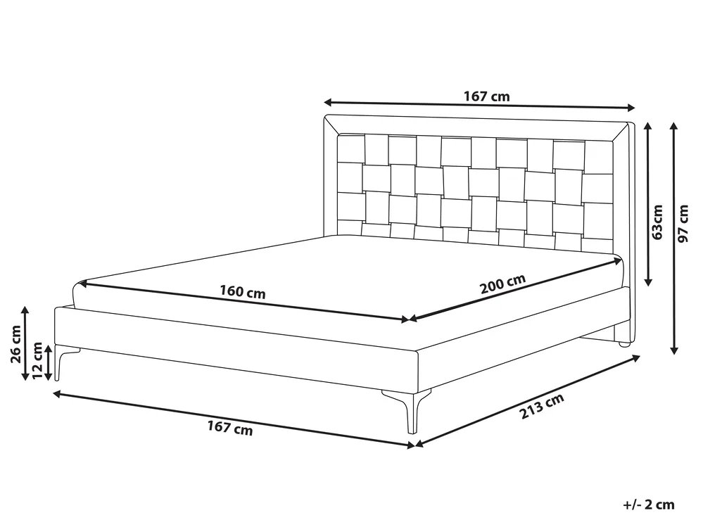 Bett mit Lattenrost Samtstoff LIMOUX 160 x 200 cm Schwarz_867220