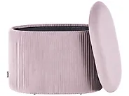 Pouf mit Stauraum RICHLAND Samtstoff Rosa_1194722