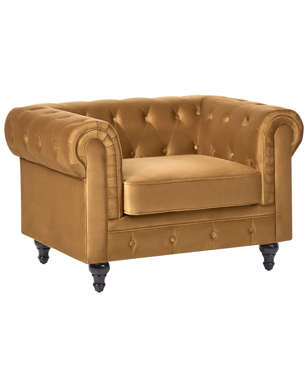 Poltrona CHESTERFIELD Velluto Oro