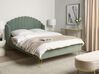 Velvet EU Double Size Bed Green AMBILLOU_902516