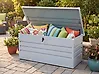 Storage Box CEBROSA 132 cm 62 cm Metal Light Grey