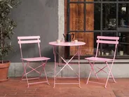 Set bistrot Pieghevole FIORI Metallo Rosa_1093606