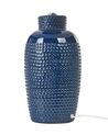 Lámpara de mesa de cerámica azul marino/blanco 53 cm PERLIS_844191