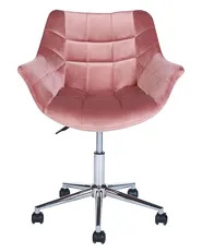 Sedia da scrivania LABELLE Velluto Rosa_854923