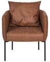 Fauteuil en similicuir marron MALMOS_931412