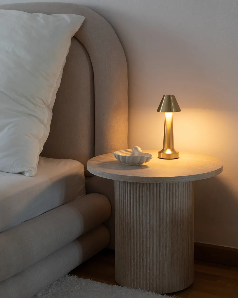 Set of 2 Wireless LED Table Lamp JOANES with Dimmer Metal Gold_1050593